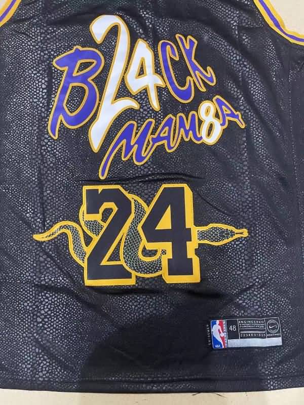 Los Angeles Lakers BRYANT #24 Black Basketball Jersey 05 (Stitched)