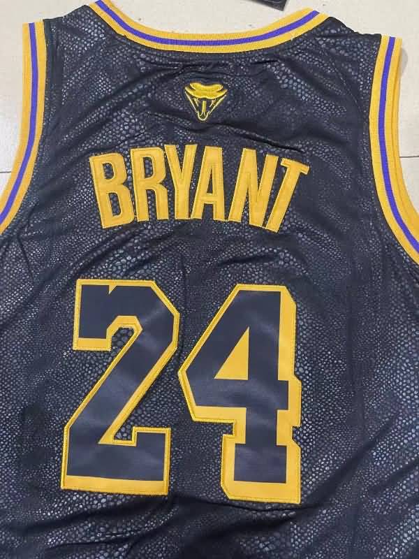 Los Angeles Lakers BRYANT #24 Black Basketball Jersey 05 (Stitched)