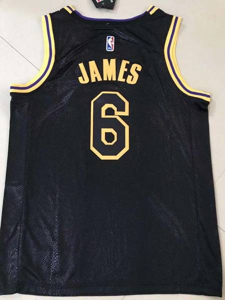 Los Angeles Lakers JAMES #6 Black Basketball Jersey (Stitched)