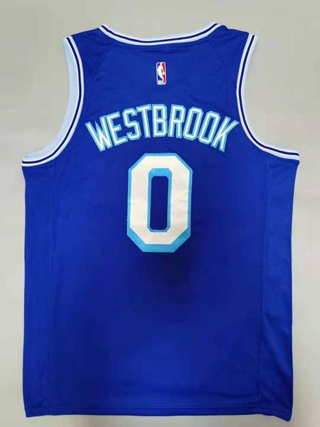 Los Angeles Lakers WESTBROOK #0 Blue Basketball Jersey (Stitched)