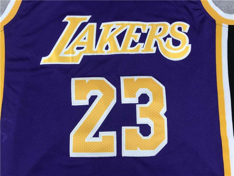 Los Angeles Lakers JAMES #23 Purple Basketball Jersey 4 (Stitched)