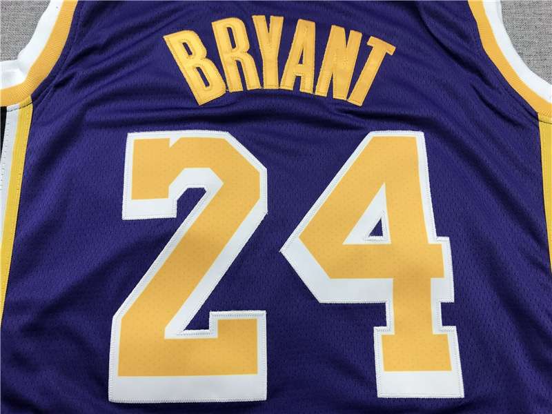 Los Angeles Lakers BRYANT #24 Purple Basketball Jersey (Stitched) 03