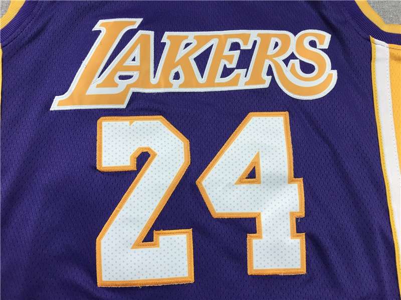 Los Angeles Lakers BRYANT #24 Purple Basketball Jersey (Stitched) 05