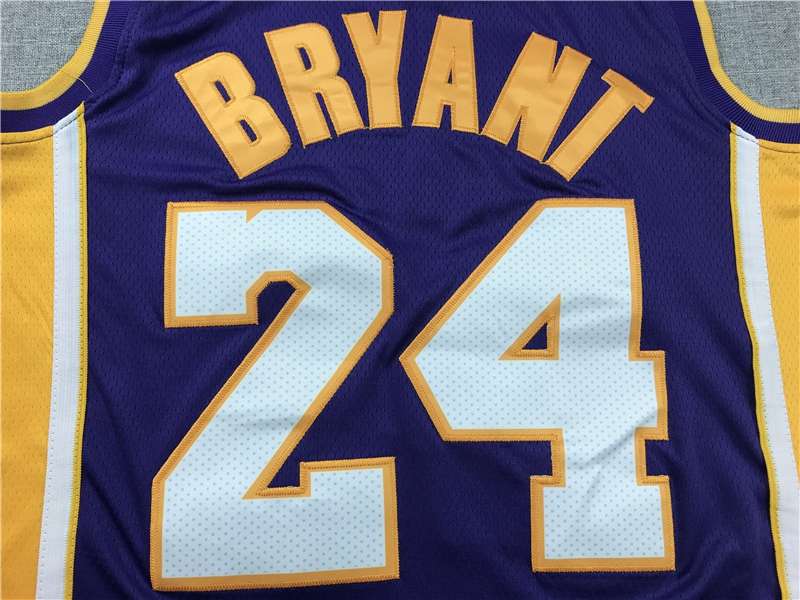 Los Angeles Lakers BRYANT #24 Purple Basketball Jersey (Stitched) 05