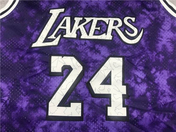 Los Angeles Lakers BRYANT #24 Purple Basketball Jersey (Stitched) 06