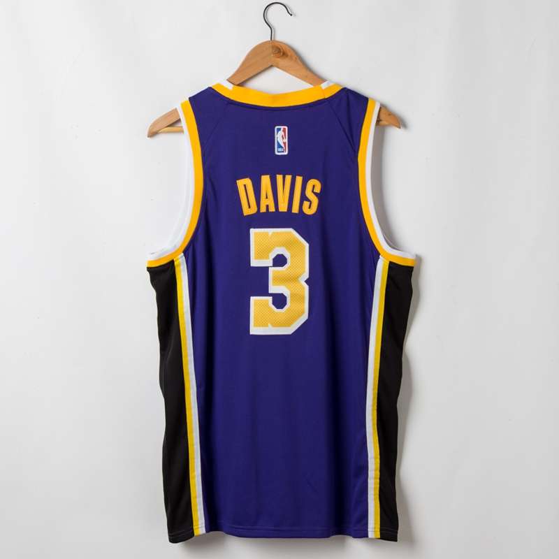 Los Angeles Lakers DAVIS #3 Purple Basketball Jersey (Stitched)