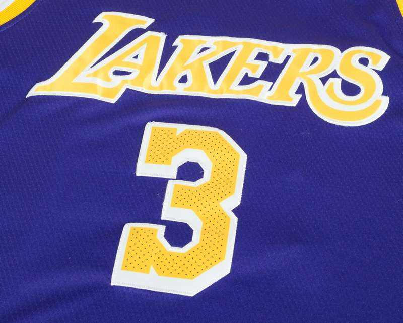 Los Angeles Lakers DAVIS #3 Purple Basketball Jersey (Stitched)