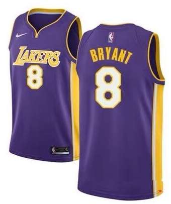 Los Angeles Lakers BRYANT #8 Purple Basketball Jersey 2 (Stitched)