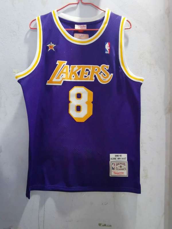 Los Angeles Lakers BRYANT #8 Purple Basketball Jersey 4 (Stitched)