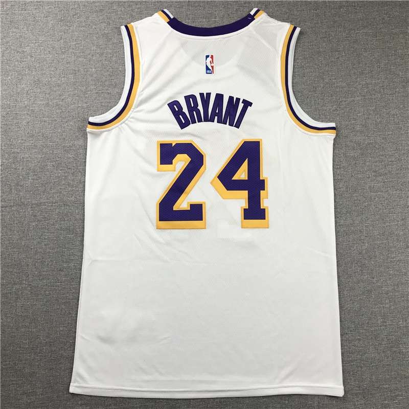 Los Angeles Lakers BRYANT #24 White Basketball Jersey 2 (Stitched)