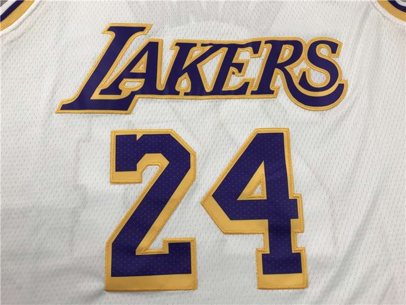 Los Angeles Lakers BRYANT #24 White Basketball Jersey 2 (Stitched)