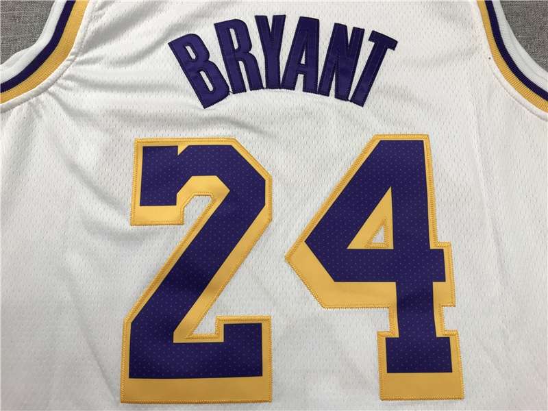 Los Angeles Lakers BRYANT #24 White Basketball Jersey 2 (Stitched)