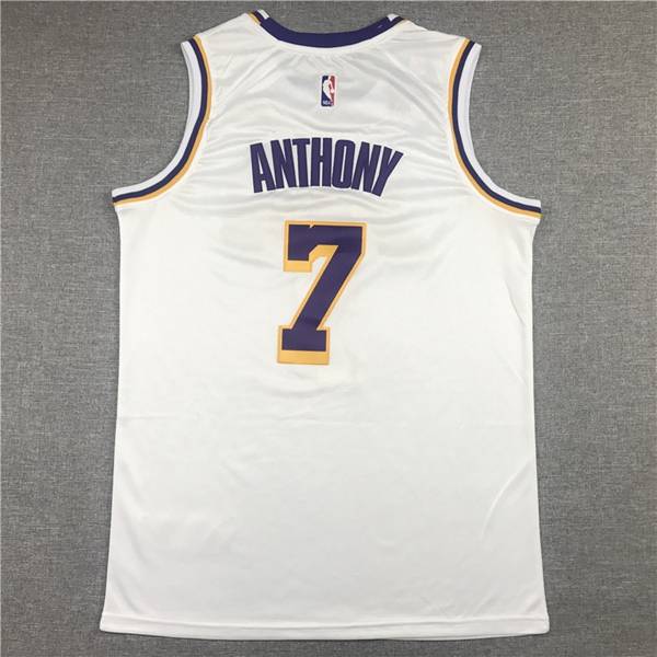 Los Angeles Lakers ANTHONY #7 White Basketball Jersey (Stitched)