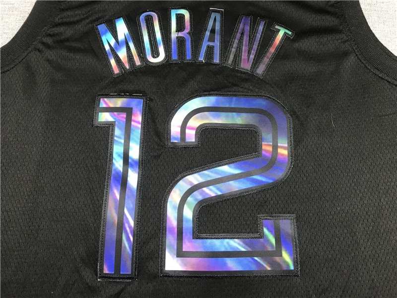 Memphis Grizzlies 20/21 MORANT #12 Black Basketball Jersey 02 (Stitched)