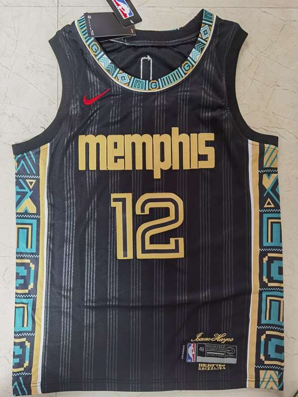 Memphis Grizzlies 20/21 MORANT #12 Black City Basketball Jersey (Stitched)