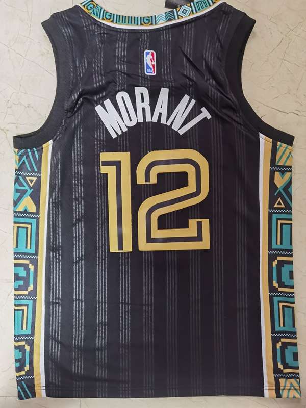 Memphis Grizzlies 20/21 MORANT #12 Black City Basketball Jersey (Stitched)