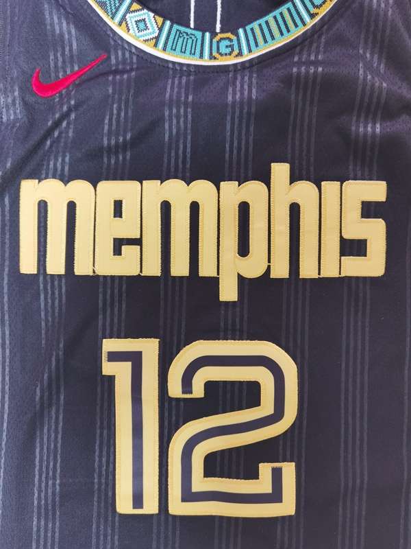 Memphis Grizzlies 20/21 MORANT #12 Black City Basketball Jersey (Stitched)