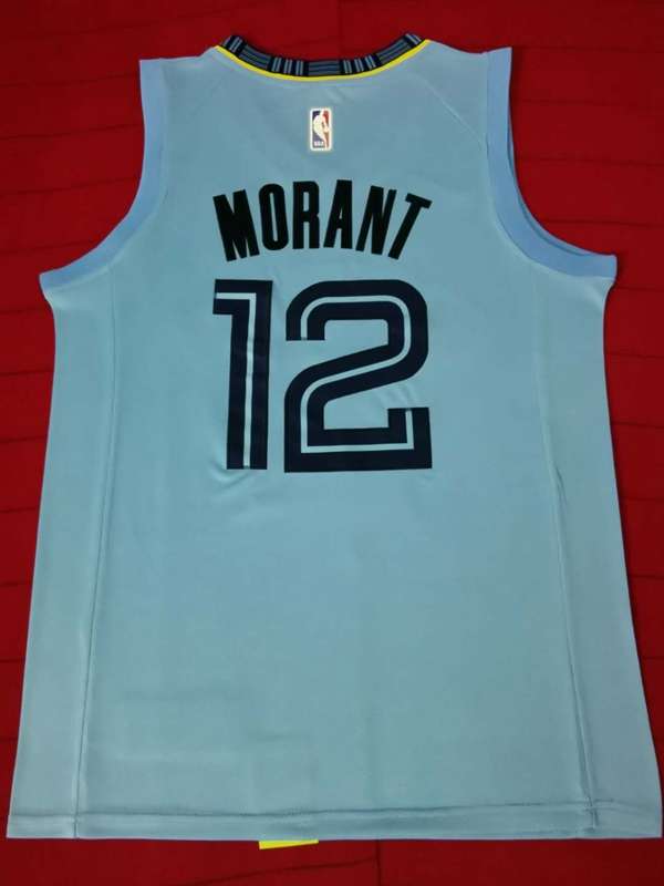 Memphis Grizzlies 2020 MORANT #12 Light Blue Basketball Jersey (Stitched)