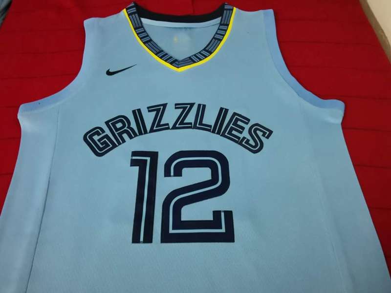 Memphis Grizzlies 2020 MORANT #12 Light Blue Basketball Jersey (Stitched)