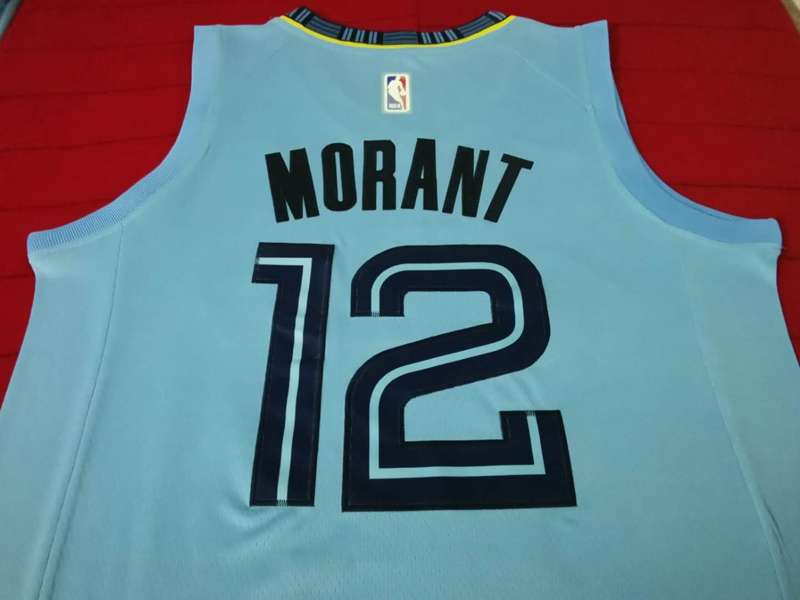 Memphis Grizzlies 2020 MORANT #12 Light Blue Basketball Jersey (Stitched)