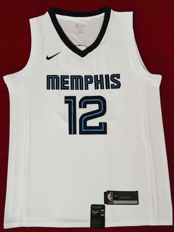 Memphis Grizzlies 2020 MORANT #12 White Basketball Jersey (Stitched)