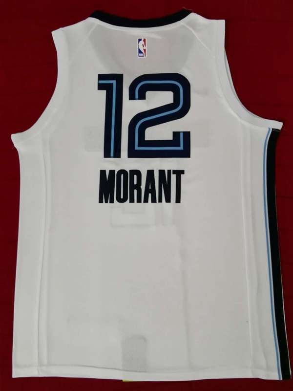 Memphis Grizzlies 2020 MORANT #12 White Basketball Jersey (Stitched)