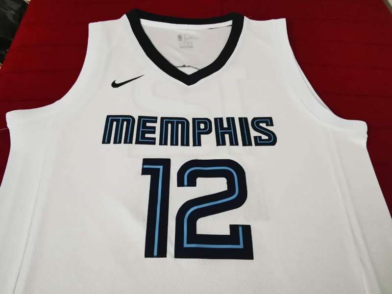 Memphis Grizzlies 2020 MORANT #12 White Basketball Jersey (Stitched)