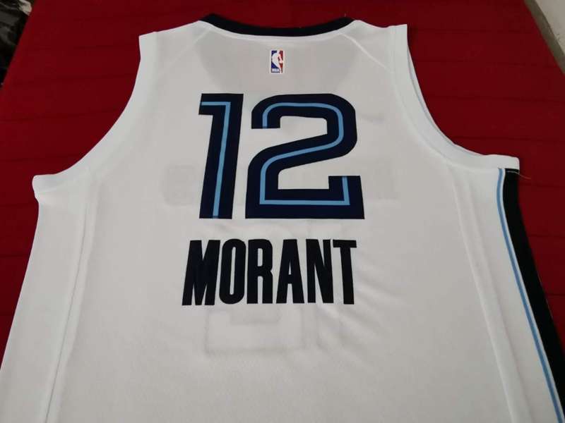 Memphis Grizzlies 2020 MORANT #12 White Basketball Jersey (Stitched)