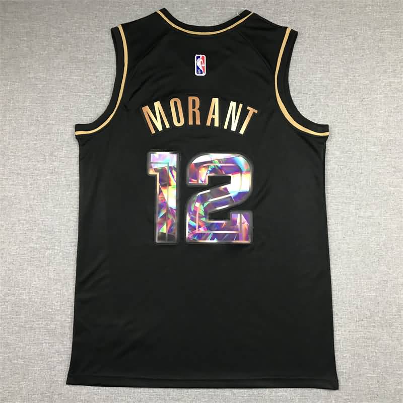 Memphis Grizzlies 21/22 MORANT #12 Black Basketball Jersey (Stitched)