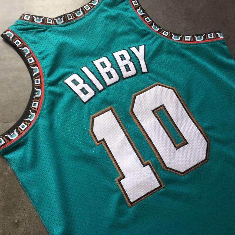 Memphis Grizzlies 1998/99 BIBBY #10 Green Classics Basketball Jersey (Closely Stitched)