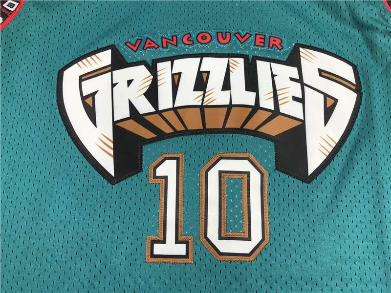 Memphis Grizzlies 1998/99 BIBBY #10 Green Classics Basketball Jersey (Stitched)