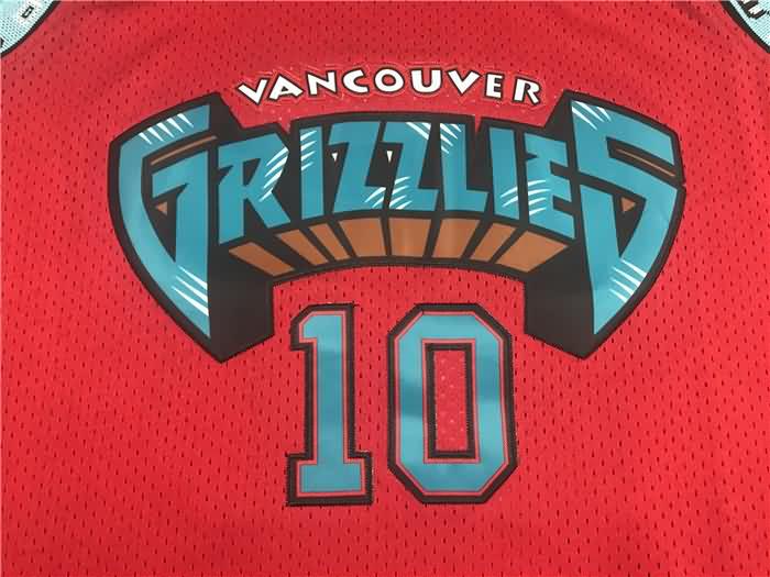 Memphis Grizzlies 1998/99 BIBBY #10 Red Classics Basketball Jersey (Stitched)