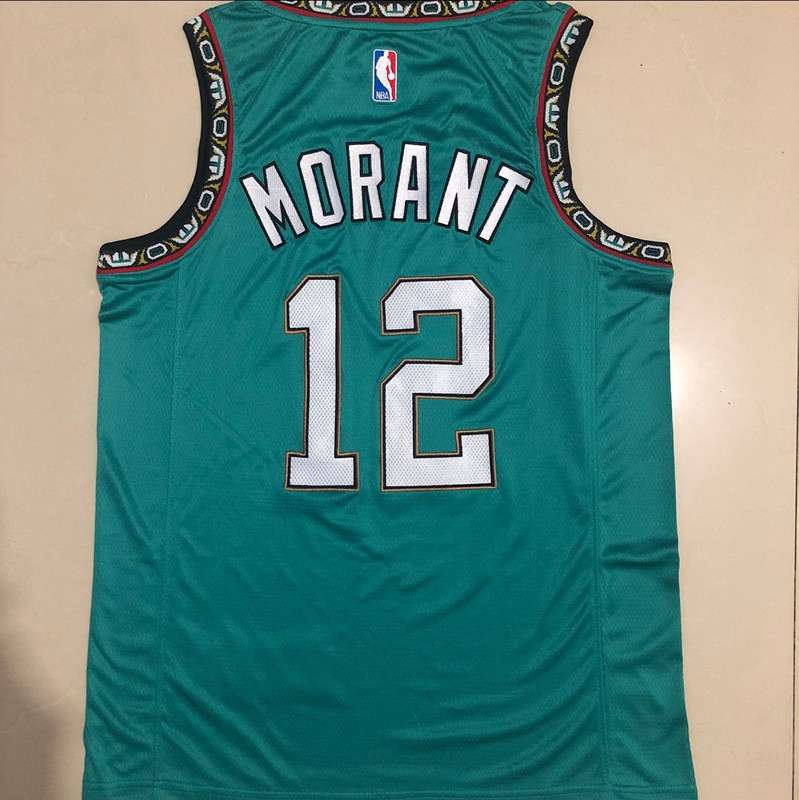 Memphis Grizzlies MORANT #12 Green Basketball Jersey (Closely Stitched)