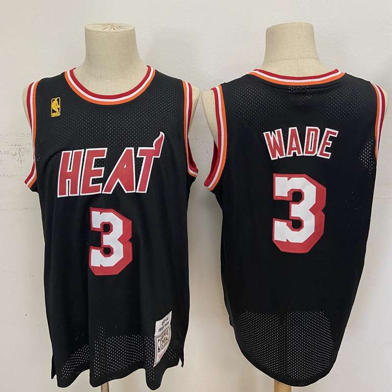 Miami Heat 2003/04 WADE #3 Black Classics Basketball Jersey (Stitched)