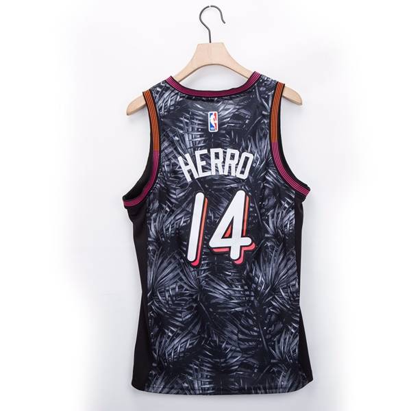 Miami Heat 20/21 HERRO #14 Black AJ Basketball Jersey (Stitched)