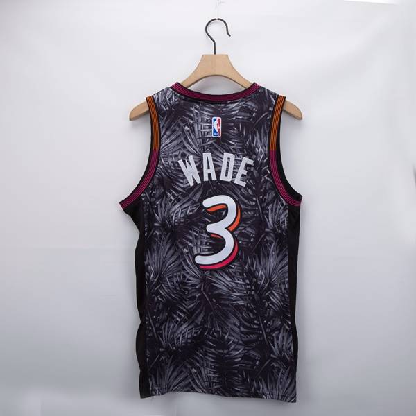 Miami Heat 20/21 WADE #3 Black AJ Basketball Jersey (Stitched)