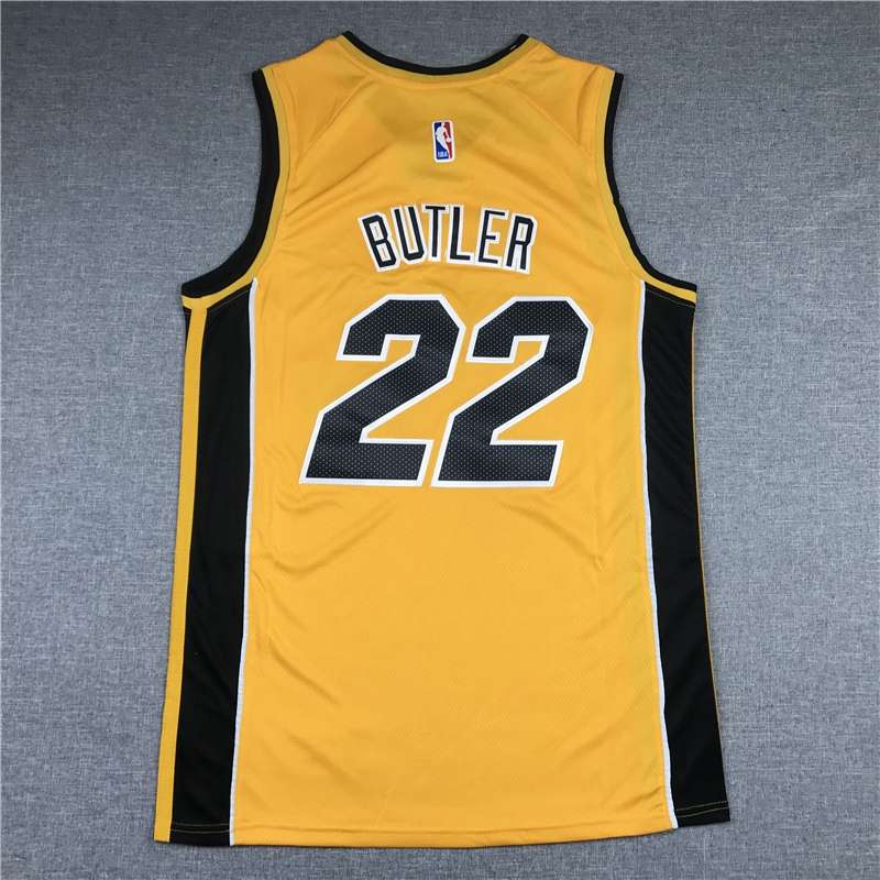 Miami Heat 20/21 BUTLER #22 Yellow Basketball Jersey (Stitched)