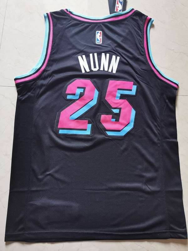 Miami Heat 2020 NUNN #25 Black City Basketball Jersey (Stitched)