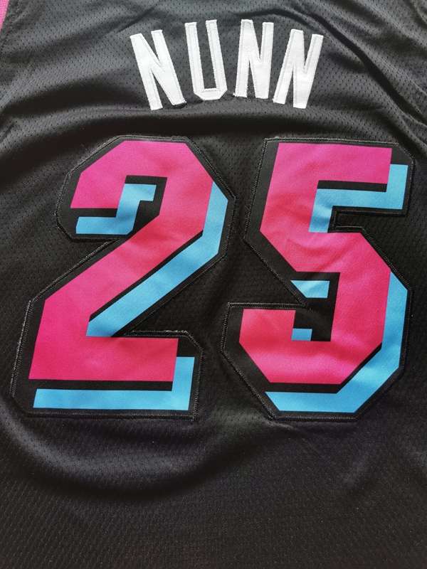 Miami Heat 2020 NUNN #25 Black City Basketball Jersey (Stitched)