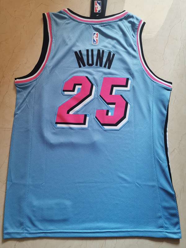 Miami Heat 2020 NUNN #25 Blue City Basketball Jersey (Stitched)