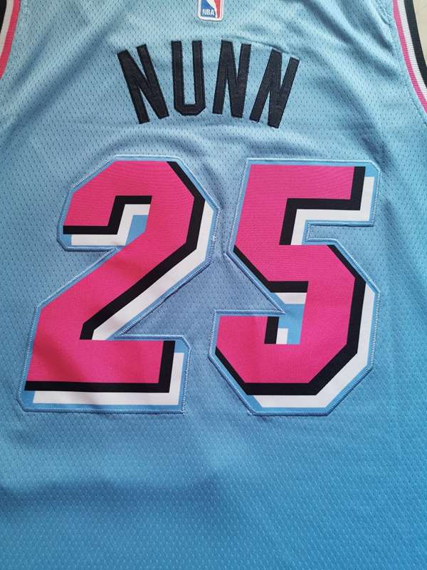 Miami Heat 2020 NUNN #25 Blue City Basketball Jersey (Stitched)