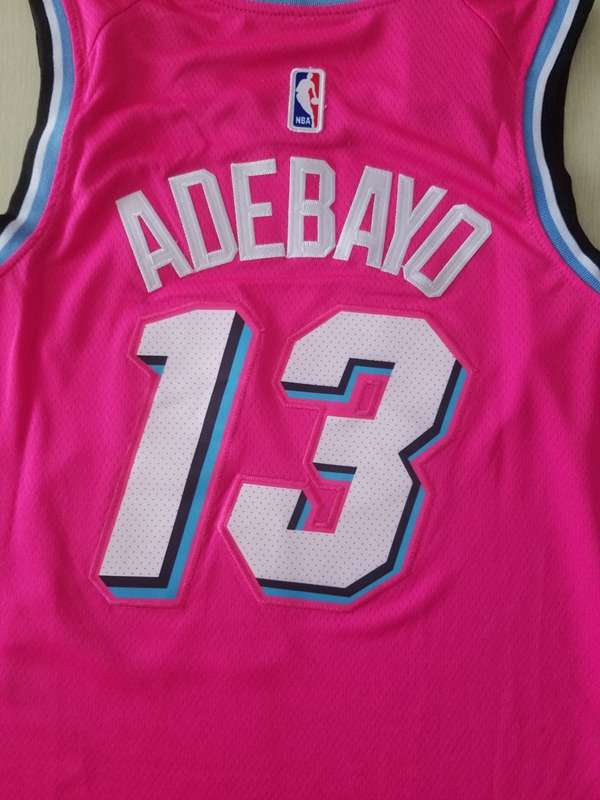 Miami Heat 2020 ADEBAYO #13 Pink City Basketball Jersey (Stitched)