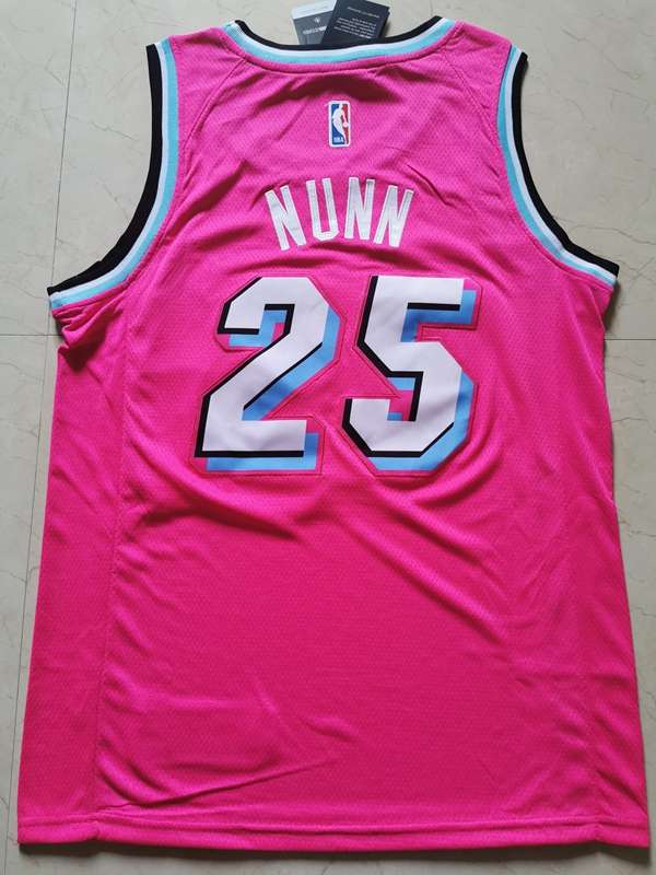 Miami Heat 2020 NUNN #25 Pink City Basketball Jersey (Stitched)