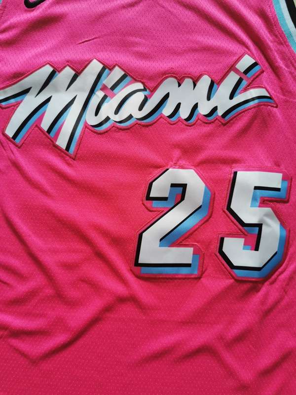 Miami Heat 2020 NUNN #25 Pink City Basketball Jersey (Stitched)