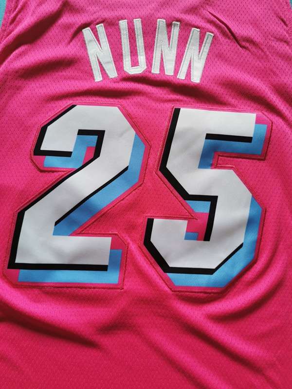 Miami Heat 2020 NUNN #25 Pink City Basketball Jersey (Stitched)