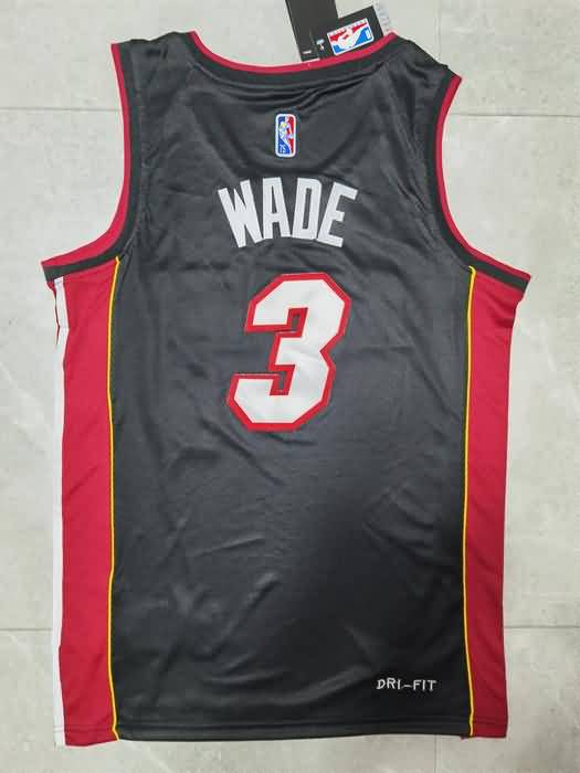 21/22 Miami Heat #3 WADE Black Basketball Jersey (Stitched)