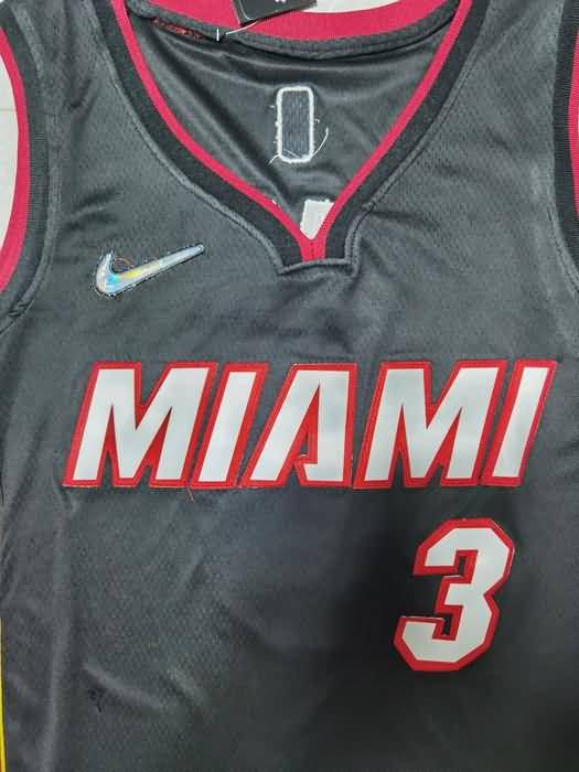 21/22 Miami Heat #3 WADE Black Basketball Jersey (Stitched)