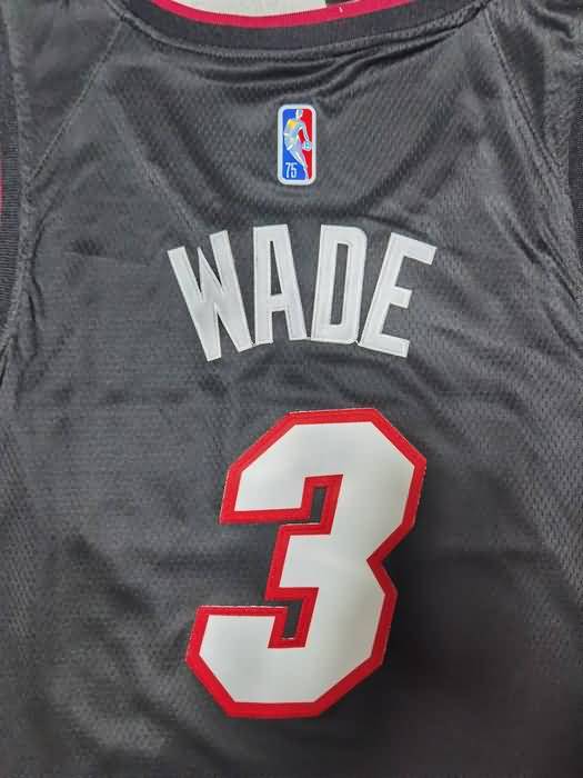 21/22 Miami Heat #3 WADE Black Basketball Jersey (Stitched)