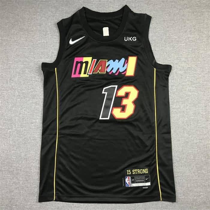 Miami Heat 21/22 ADEBAYO #13 Black City Basketball Jersey (Stitched)