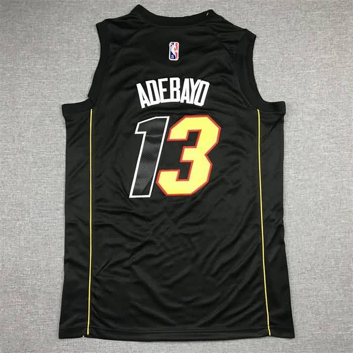 Miami Heat 21/22 ADEBAYO #13 Black City Basketball Jersey (Stitched)